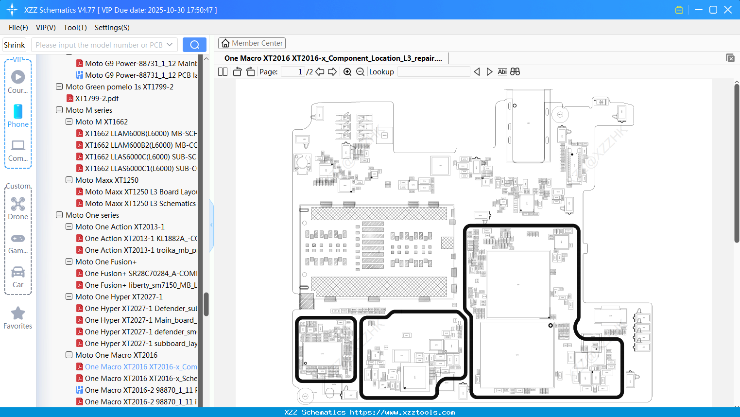 Motorola One Macro XT2016 XT2016-x_Component_Location_L3_repair